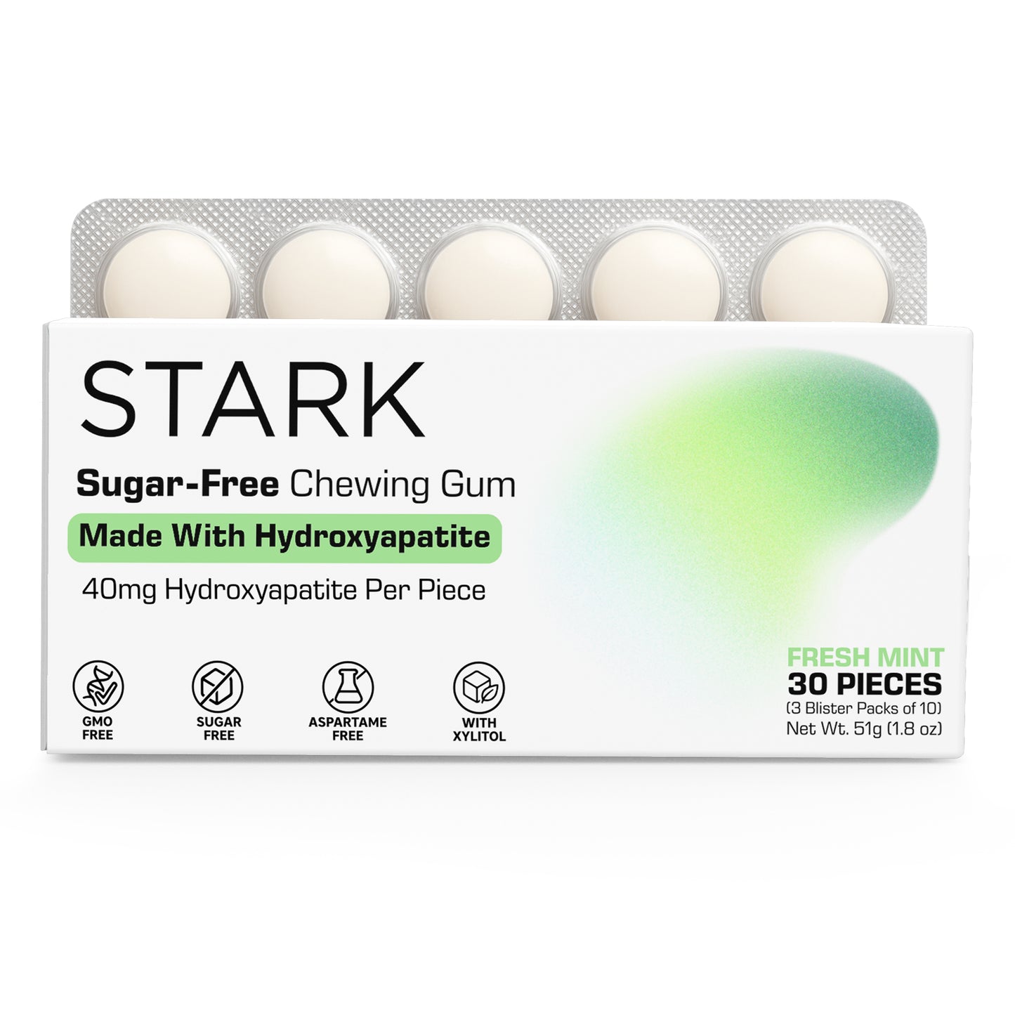 STARK Remineralizing Chewing Gum 30 Blister Pack